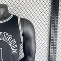 NBA San Antonio Spurs Round Neck Black jersey WEMBANYAMA#1 S-XXL