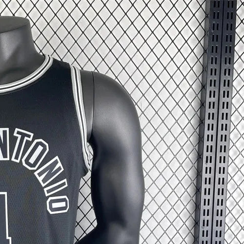 NBA San Antonio Spurs Round Neck Black jersey WEMBANYAMA#1 S-XXL