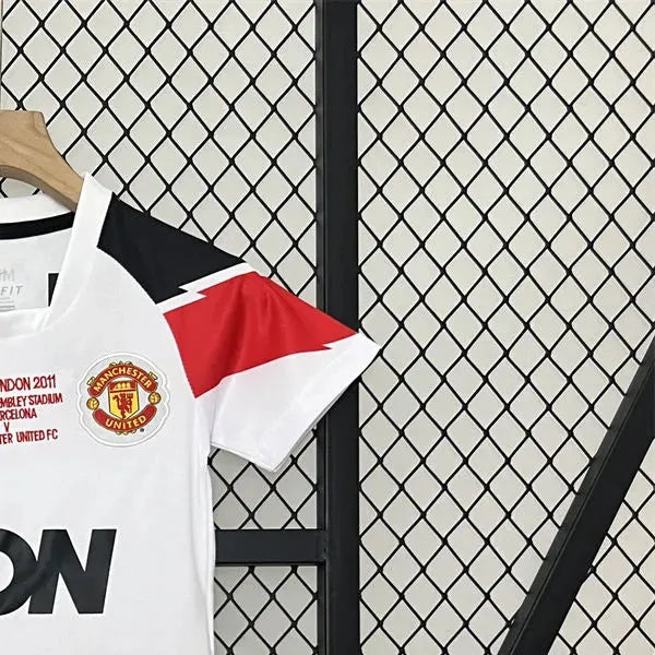 Retro Manchester United 1011 Champions League away jersey Kid Kits Size 16-28