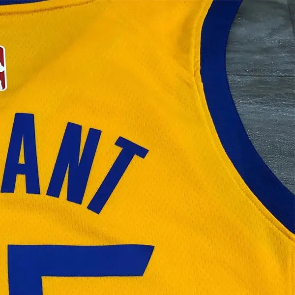 NBA Golden State Warriors V neck Yellow Jersey DURANT#35 S-XXL