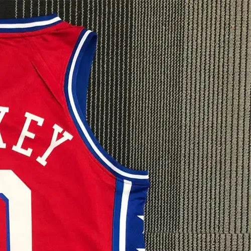 NBA Philadelphia 76ers V-Neck Red Jersey MAXEY#0 S-XXL