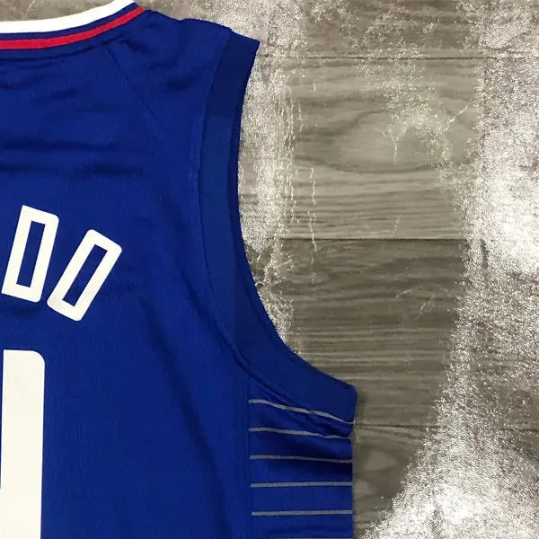 NBA Los Angeles Clippers V-Neck Blue Jersey RONDO#4 S-XXL