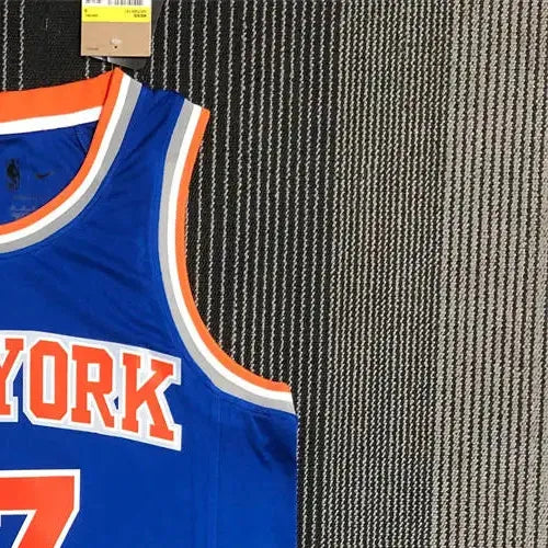 NBA New York Knicks Round Neck Blue 75th Anniversary jersey LIN#17 S-XXL
