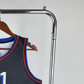 NBA Philadelphia 76ers 2021 V-Neck City Edition Black Jersey EMBIID#21 S-XXL