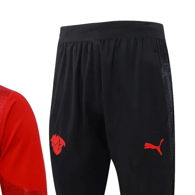 202526 AC Milan Red Long-sleeved half-pull training kit Football team kit