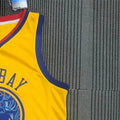 NBA Golden State Warriors V-Neck Yellow Jersey THOMPSON#11 S-XXL
