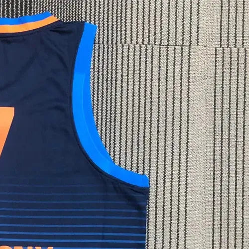 NBA Oklahoma City Thunder V-Neck Deep Blue Jersey ANTHONY#7 S-XXL