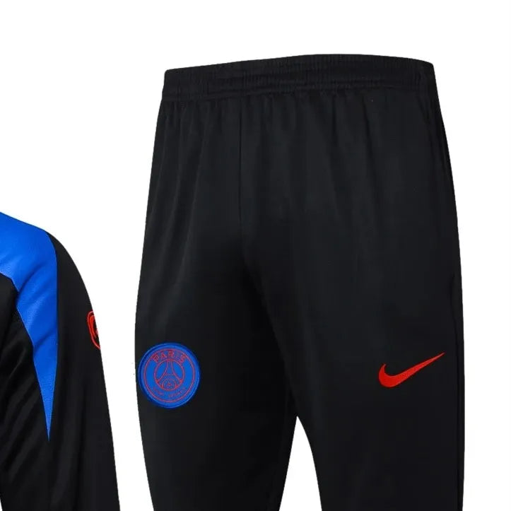 202526 PSG Black Long-sleeved half-pull training kit Football team kit