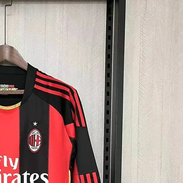 Retro AC Milan 1011 Long Sleeve Home jersey Fan Version