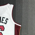NBA Miami Hearts V-Neck White 75th Anniversary Jersey JAMES#6 S-XXL