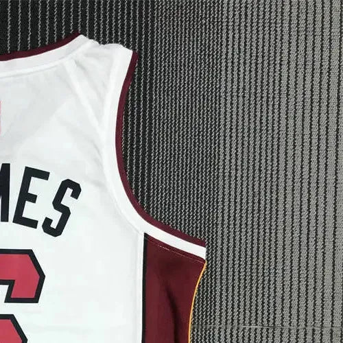 NBA Miami Hearts V-Neck White 75th Anniversary Jersey JAMES#6 S-XXL
