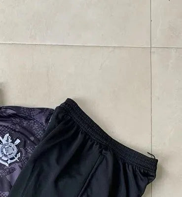 202526 Corinthians Black Jacket Training Suit Set Football Team Shirt Sports Fashion
