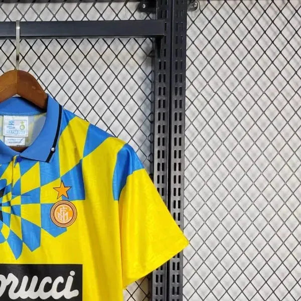 Retro Inter Milan 199294 Second Away Yellow jersey Fan Version