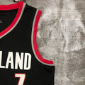 NBA Portland Trail Blazers V-Neck Black Jersey ROY#7 S-XXL