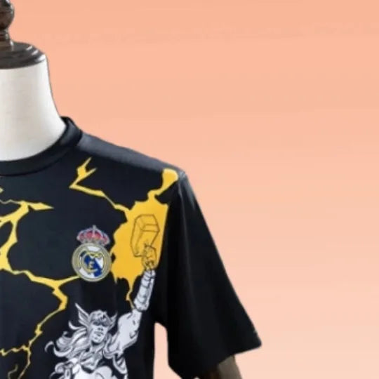 202526 Real Madrid Marvel Comics Black jersey Fan version