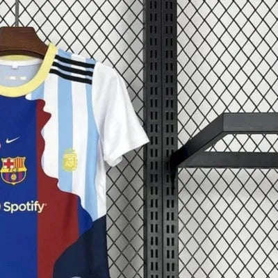 202526 BarcelonaInter MiamiPSGArgentina Messi 10 Commemorative Edition all club mix jersey Kid Kits Size 16-28
