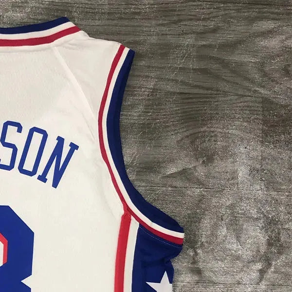NBA Philadelphia 76ers V-Neck White Jersey IVERSON#3 S-XXL