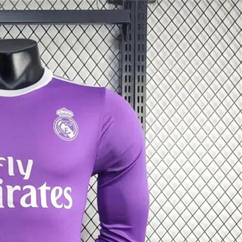 Retro 1617 Real Madrid 2 Away Jersey Long Sleeve Player Version
