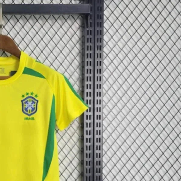Retro 2006 Brazil home jersey Kid Kits Size 16-28