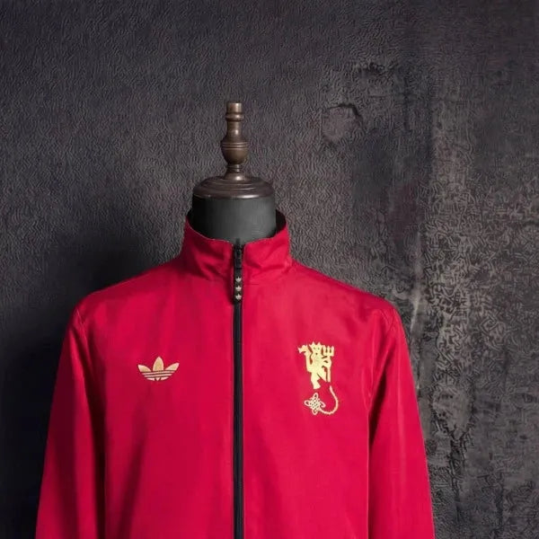2026 Manchester United Black and Red Reversible Windbreaker Sport Unifom