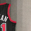 NBA Chicago Bulls Round Neck Black 75th AnniversaryJersey RODMAN#91 S-XXL