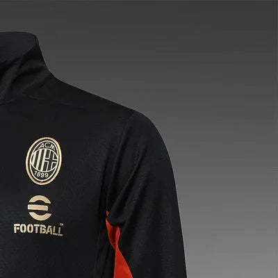 202425 AC Milan Black Jacket Training Suit Set Football Team Shirt Sports Fashion