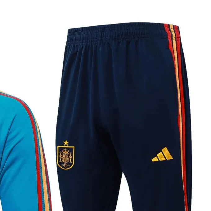 2026 Spain Sky blue Long-sleeved half-pull training kit