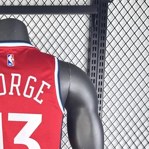 NBA Los Angeles Clippers 2425 Round Neck JORDAN Edition Red Jersey GEORGE#13 S-XXL