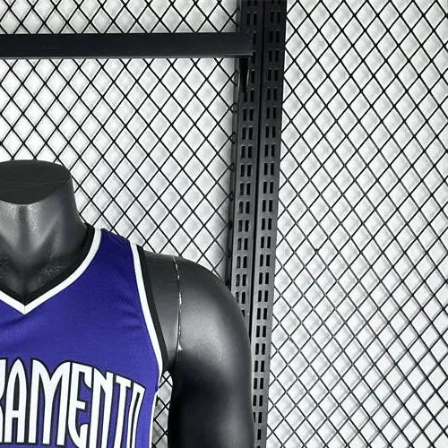 NBA Scaramento Kings 2425 V-Neck Retro Blue jersey FOX#5 S-XXL