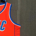 NBA Oklahoma City Thunder V-Neck Orange Jersey WESTBROOK#0 S-XXL