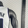NBA Scaramento Kings 2024 V-Neck White jersey MONK#0 S-XXL