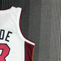 NBA Miami Hearts V-Neck White 75th Anniversary Jersey WADE#3 S-XXL