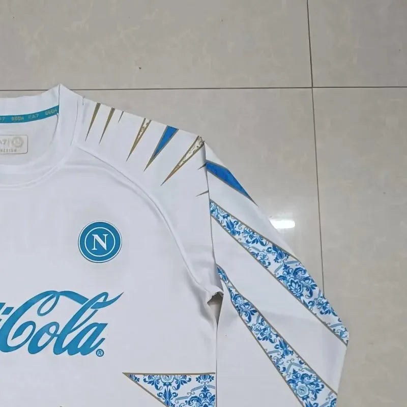 202526 Napoli Coca Cola Edition White Jersey Fan Version
