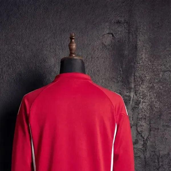 202526 Sevilla Half-Pull long Sleeve Red Hoodie