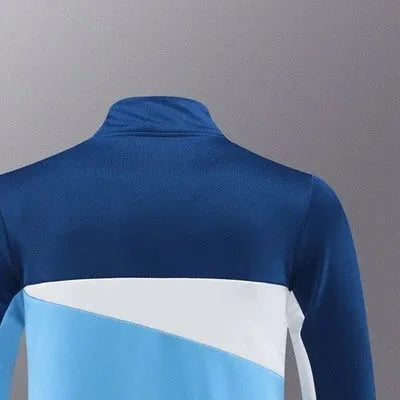 2024 Olympique Marseille Blue Jacket Training Suit Set Football Team Shirt Sports Fashion