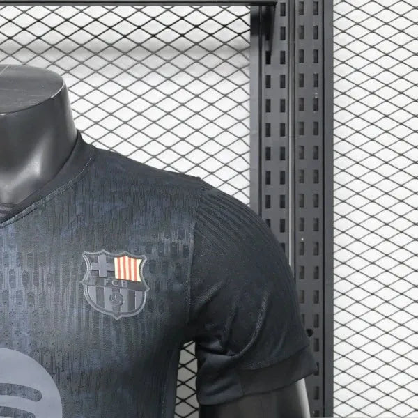 202627 Barcelona Black Jersey Player Version