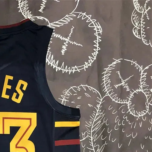 NBA Cleverland Cavaliers V-Neck Black jersey JAMES#23 S-XXL