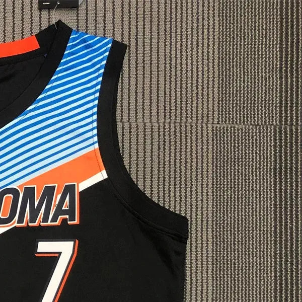 NBA Oklahoma City Thunder V-Neck Black Jersey ANTHONY#7 S-XXL
