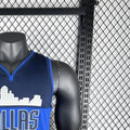 NBA Dallas Mavericks V-Neck Snow Mountain Royal Blue Jersey IRVING#11 S-XXL