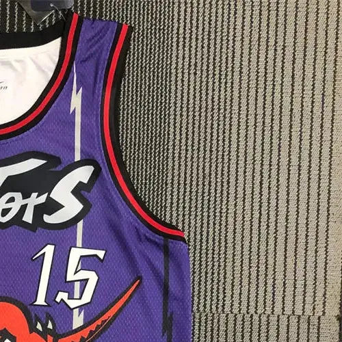 NBA Toronto Raptors Round Neck Purple CARTER#15 jersey S-XXL