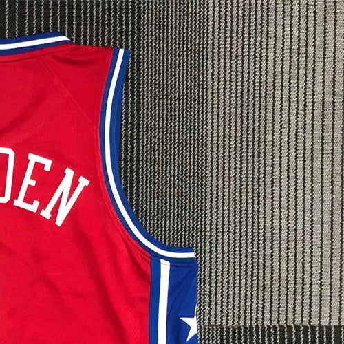 NBA Philadelphia 76ers V-Neck Red Jersey HARDEN#1 S-XXL