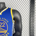 NBA Golden State Warriors 2023 V-Neck Blue Jersey WIGGINS#22 S-XXL