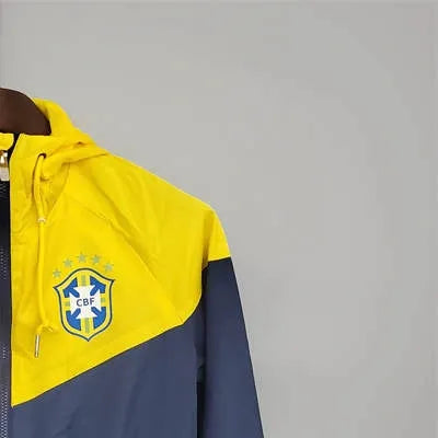 2022 Windbreaker Brazil Blue and Yellow Sport Unifom jersey Sport Unifom