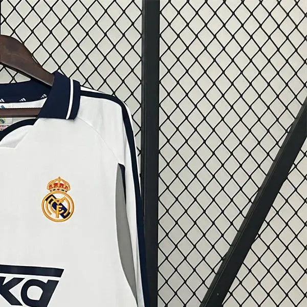 Retro Real Madrid 0001 Home jersey Home Long Sleeves Fan Version