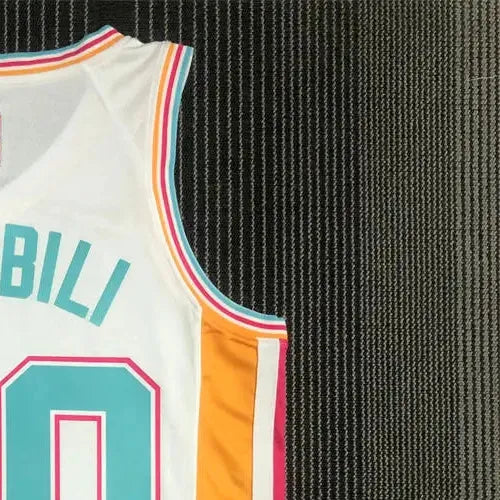 NBA San Antonio Spurs V-Neck White 75th Anniversary jersey GINOBILI#20 S-XXL