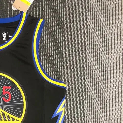 NBA Golden State Warriors V-Neck Mexico Edition 75th Anniversary Black Jersey TOSCANO#95 S-XXL