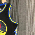 NBA Golden State Warriors V-Neck Mexico Edition 75th Anniversary Black Jersey THOMPSON#11 S-XXL