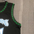 NBA Minnesota Timberwolves Round Neck Black Jersey GARNETT#21 S-XXL