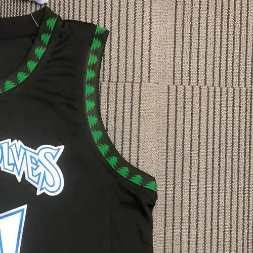NBA Minnesota Timberwolves Round Neck Black Jersey GARNETT#21 S-XXL