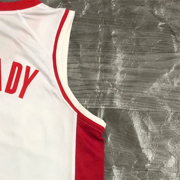 NBA Houston Rockets V-Neck White Jersey McGRADY#1 S-XXL